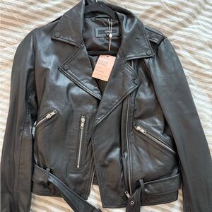 Quince Women's Black Leather Jacket